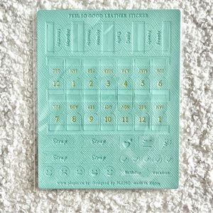 🏷️mint green diary sticker index gold foil monthly weekly daily planner tabs